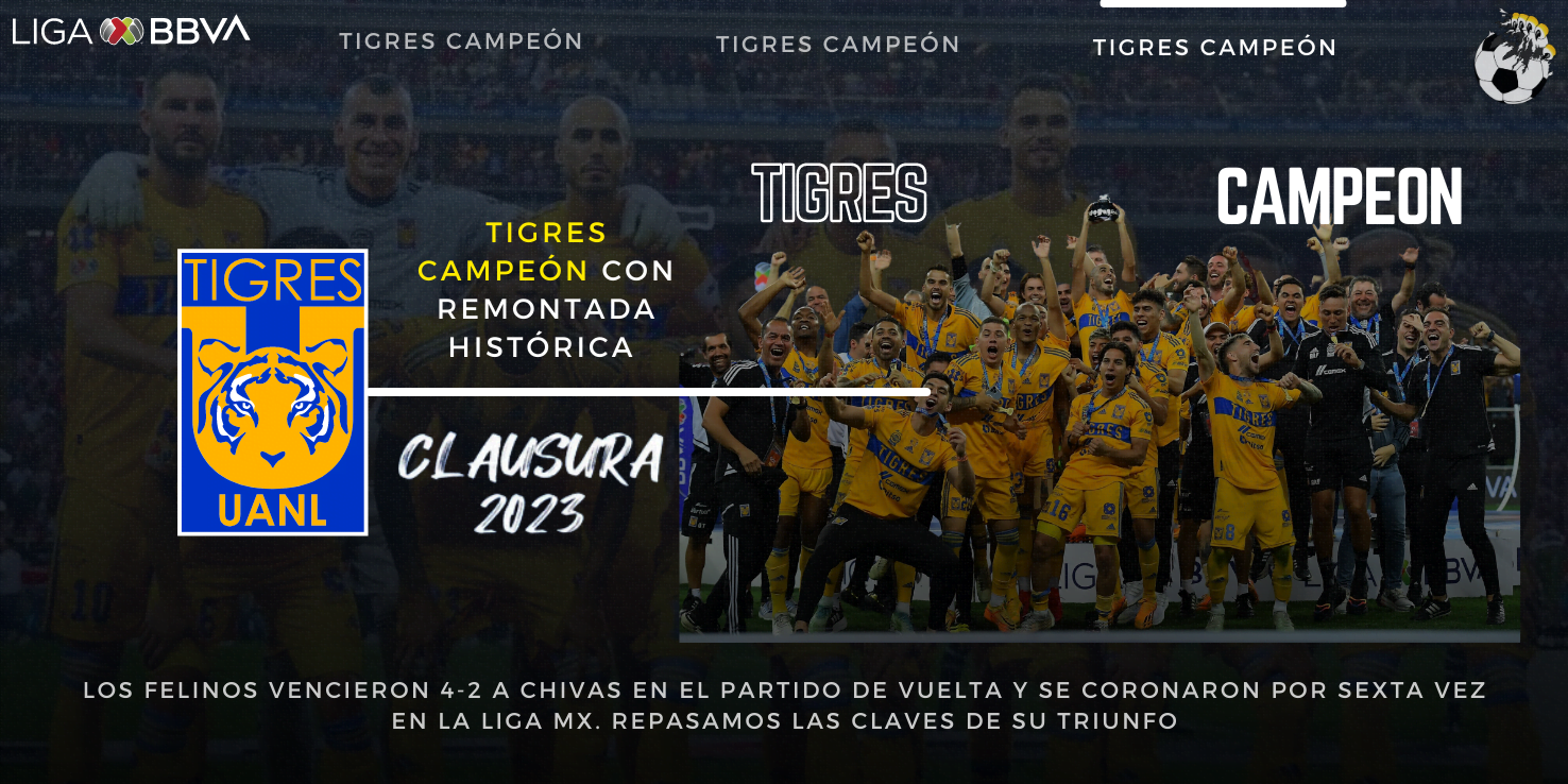 Tigres se corona campeón de México con remontada en la cancha de