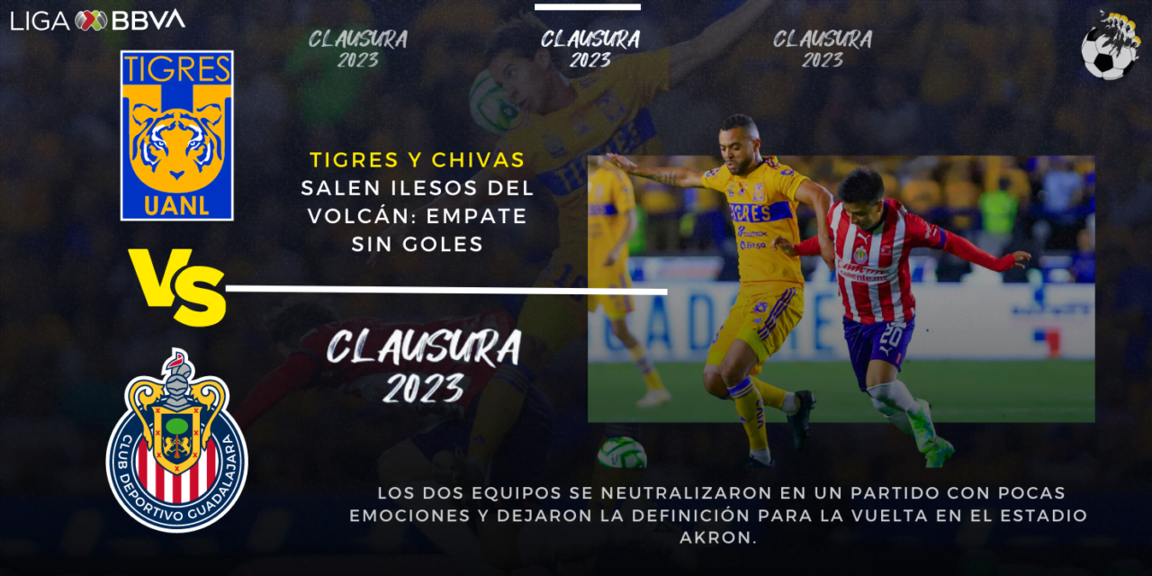 Tigres y Chivas salen ilesos del Volcán: empate sin goles